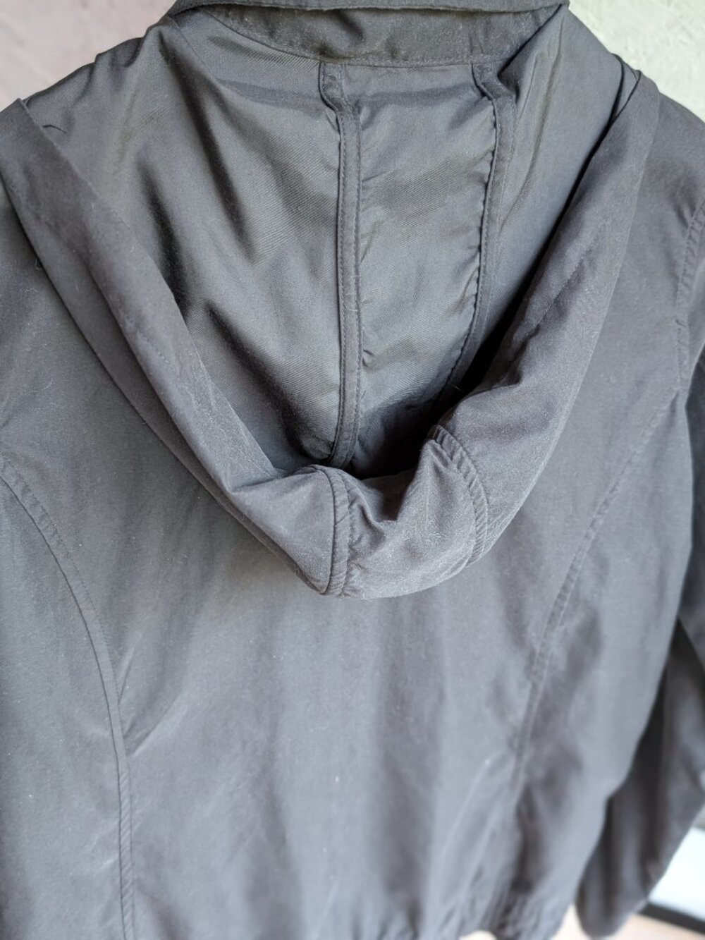 Y2K Adidas Black White Three Stripe Classic Zip Up Hooded Windbreaker Track - Picture 4 of 5
